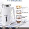 Milk Frother and steamer for Coffee Latte Cappuccino Chocolate Milk by Spacekey 10.1oz Milk Warmer Automatic Hot & Cold milk foam maker with Buzzer