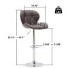 Bar Chair Scandinavian Design; Swivel Lift; Suitable for Dining and Kitchen Bar Chairs (2 Pieces)