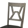 TOPMAX 4-Piece Upholstered Chairs for Small Places; Kitchen; Studio; Set of 4; Gray