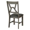 TOPMAX 4-Piece Upholstered Chairs for Small Places; Kitchen; Studio; Set of 4; Gray