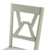 TOPMAX 4-Piece Upholstered Chairs for Small Places; Kitchen; Studio; Set of 4; Green