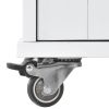 K&amp;K Store Kitchen Island Cart with Two Storage Cabinets and Four Locking Wheels; Wine Rack; Two Drawers; Spice Rack; Towel Rack (White)