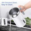 Milk Frother and steamer for Coffee Latte Cappuccino Chocolate Milk by Spacekey 10.1oz Milk Warmer Automatic Hot & Cold milk foam maker with Buzzer