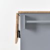 Rolling Mobile Kitchen Island with Solid Wood Top