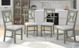 TOPMAX 4-Piece Upholstered Chairs for Small Places; Kitchen; Studio; Set of 4; Green