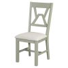 TOPMAX 4-Piece Upholstered Chairs for Small Places; Kitchen; Studio; Set of 4; Green