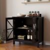 Kitchen cabinet with double glass doors