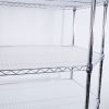 6-Layer Chrome Plated Polygonal Corner Shelf with 2" PP Wheels 680*680*1800 Silver