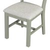 TOPMAX 4-Piece Upholstered Chairs for Small Places; Kitchen; Studio; Set of 4; Green