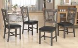TOPMAX 4-Piece Upholstered Chairs for Small Places; Kitchen; Studio; Set of 4; Gray