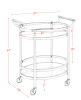 Lakelyn Serving Cart; Brushed Bronze &amp; Clear Glass 98190