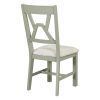 TOPMAX 4-Piece Upholstered Chairs for Small Places; Kitchen; Studio; Set of 4; Green