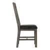 TOPMAX 4-Piece Upholstered Chairs for Small Places; Kitchen; Studio; Set of 4; Gray