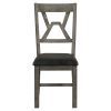 TOPMAX 4-Piece Upholstered Chairs for Small Places; Kitchen; Studio; Set of 4; Gray