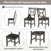 TOPMAX 4-Piece Upholstered Chairs for Small Places; Kitchen; Studio; Set of 4; Gray