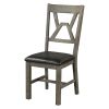 TOPMAX 4-Piece Upholstered Chairs for Small Places; Kitchen; Studio; Set of 4; Gray