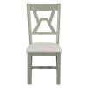 TOPMAX 4-Piece Upholstered Chairs for Small Places; Kitchen; Studio; Set of 4; Green